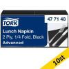 Serwetki lunchowe TORK | 477148 | 33 × 33 cm, 2-warstwowe | czarne | 10 szt. SE200320 - 2