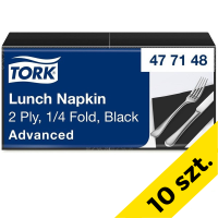 Serwetki obiadowe TORK | 477148 | 33 × 33 cm, 2-warstwowe | czarne | 10 szt. SE200320