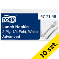 Serwetki obiadowe TORK | 477149 | 33 × 33 cm, 2-warstwowe | białe | 10 szt. SE200429