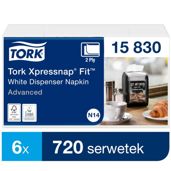 Serwetki papierowe TORK | 15830 | N14 | zestaw 6 paczek SE200242 - 1