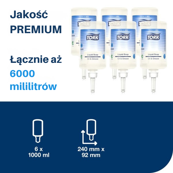 Tork mydło przemysłowe w płynie 420401 | S1 | 1000ml | zestaw 6 sztuk 360249 - 2