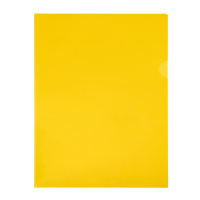 Transparentny folder A4, 120 mikronów, żółty, 123drukuj (100 sztuk) 390550