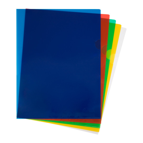 Transparentny folder A4 120 mikronów, mix kolorów (10 sztuk), 123drukuj 390554 - 1