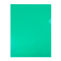 Transparentny folder A4, 120 mikronów, zielony, 123drukuj (100 sztuk) 390553