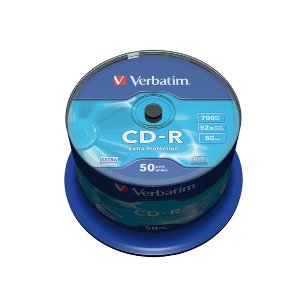 Verbatim Płyta CD-R Verbatim 43351, 700MB 52x DataLife, 50 szt. 43351 833193 - 1
