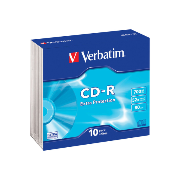 Verbatim Płyta CD-R Verbatim 43415, 700MB 52x DataLife, 10 szt. 43415 833191 - 1