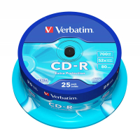 Płyta CD-R Verbatim 43432, CD-R  700MB 52x DataLife, 25 szt. 833192