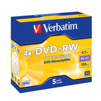 Płyta DVD+RW Verbatim 43229, 4.7GB 4x, 5 szt. 833204