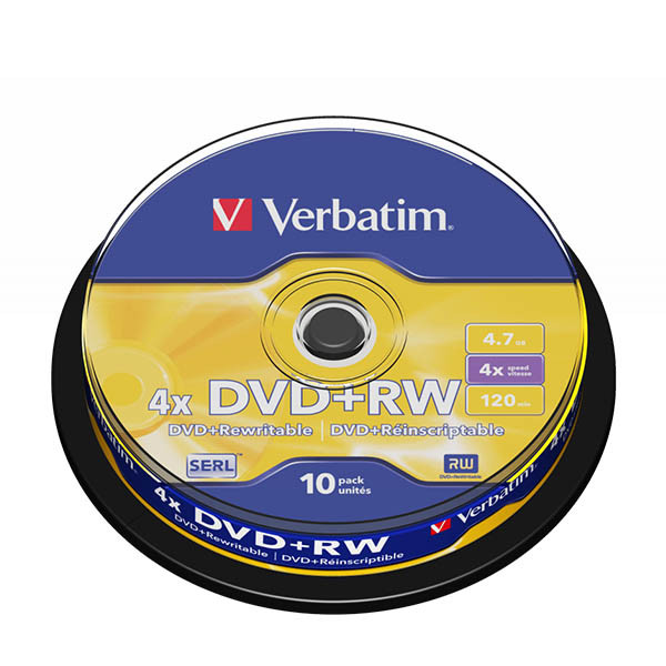 Płyta DVD+RW Verbatim 43488, 4.7GB 4x, 10 szt. 833205 - 1