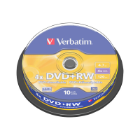Verbatim Płyta DVD+RW Verbatim 43488, 4.7GB 4x, 10 szt. 43488 833205