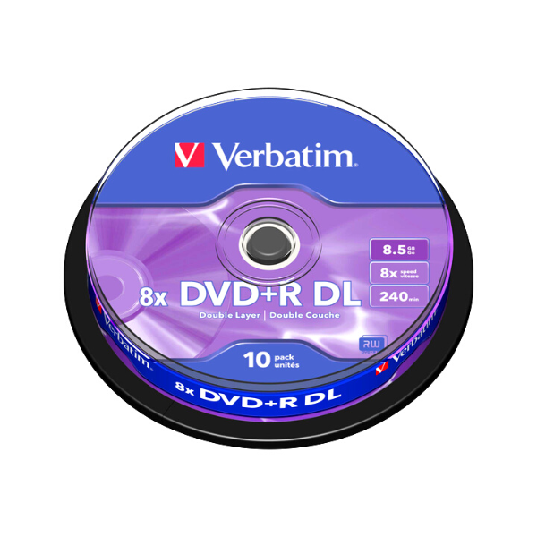 Verbatim Płyta DVD+R DL Verbatim 43666 8.5GB 8x, 10 szt. 43666 833207 - 1