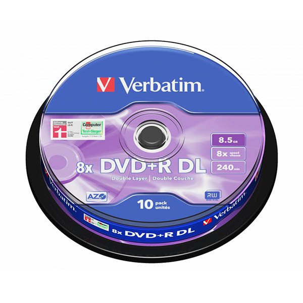 Płyta DVD+R DL Verbatim 43666 8.5GB 8x, 10 szt. 833207 - 2