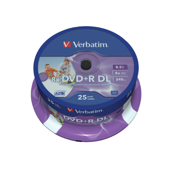 Verbatim Płyta DVD+R DL Verbatim 43667 8.5GB 8x, do nadruku 25 szt. 43667 833208 - 1