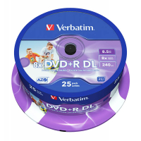 Płyta DVD+R DL Verbatim 43667 8.5GB 8x, do nadruku 25 szt. 833208
