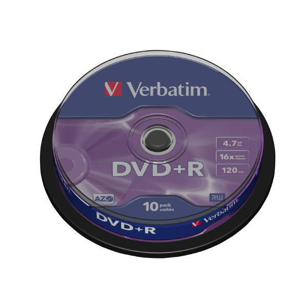 Verbatim Płyta DVD+R Verbatim 43498 4,7gb x16, Matte silver, 10 szt. 43498 833197 - 1