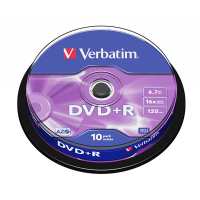 Płyta DVD+R Verbatim 43498 4,7gb x16, Matte silver, 10 szt. 833197