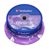 Płyta DVD+R Verbatim 43500 4,7gb x16, Matte silver, 25 szt.