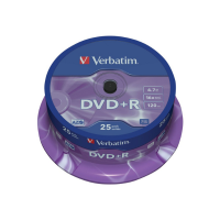 Verbatim Płyta DVD+R Verbatim 43500 4,7gb x16, Matte silver, 25 szt. 43500 833198