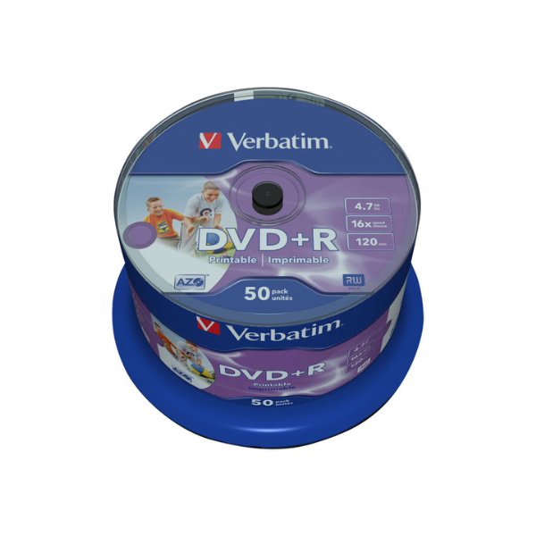 Verbatim Płyta DVD+R Verbatim 43512, 4.7GB 16x do nadruku, 50 szt. 43512 833202 - 1