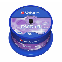 Płyta DVD+R Verbatim 43550 4,7gb x16, Matte silver, 50 szt. 833199