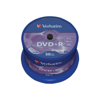 Verbatim Płyta DVD+R Verbatim 43550 4,7gb x16, Matte silver, 50 szt. 43550 833199