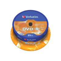 Verbatim Płyta DVD-R Verbatim 43522, 4.7GB 16x matte silver, 25 szt. 43522 833211