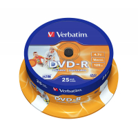 Płyta DVD-R Verbatim 43538, 4.7GB 16x, do nadruku, 25 szt. 833214