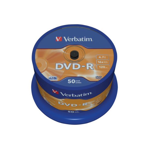 Verbatim Płyta DVD-R Verbatim 43548, 4.7GB 16x matte silver, 50 szt. 43548 833212 - 1