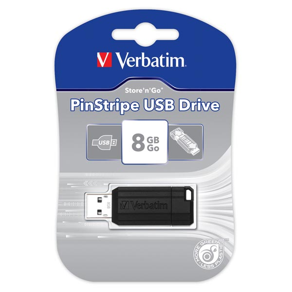 Verbatim Pendrive 8GB Verbatim Pinstripe USB 2.0 49062 500262 - 1