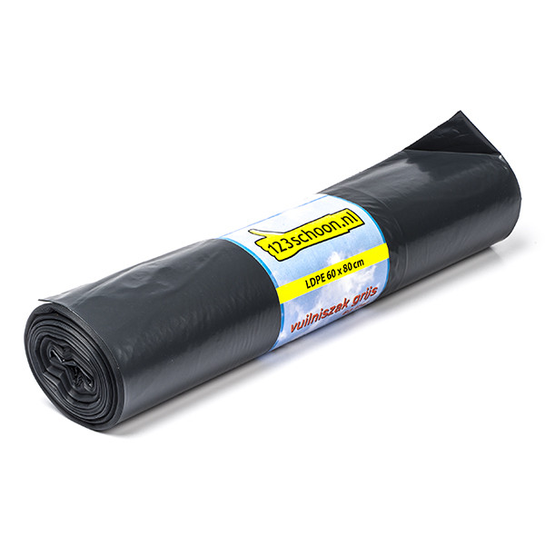 Worki na śmieci | LDPE | szare | 60 litrów (20 sztuk) | 123drukuj SDR00342 - 1
