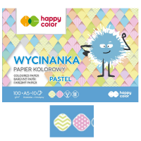 Wycinanka, błyszczący pastelowy papier A5 100g 10k, kropki i zygzaki HA37101520-PA10 246952