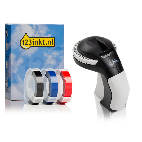 Wytłaczarka etykiet 123drukuj + 3 taśmy kolorowe 089310 - 1