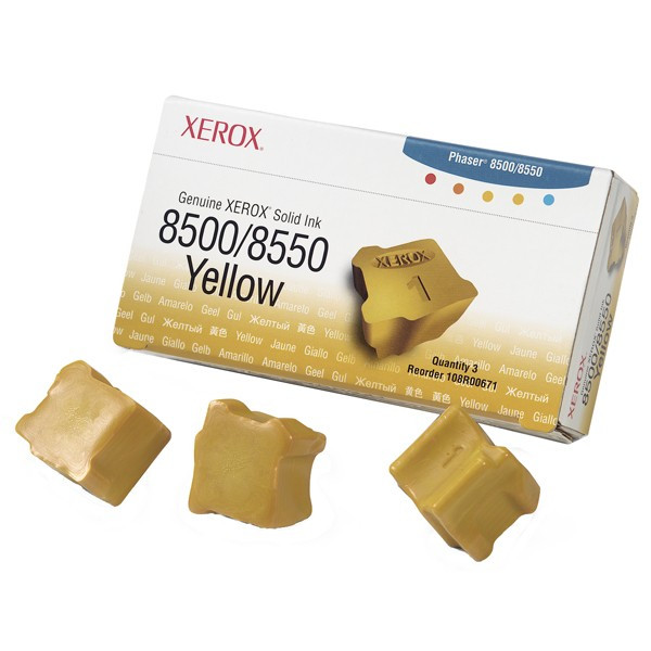Xerox 108R00671 kostki atramentowe: 3 x żółta, oryginalne 108R00671 046930 - 1