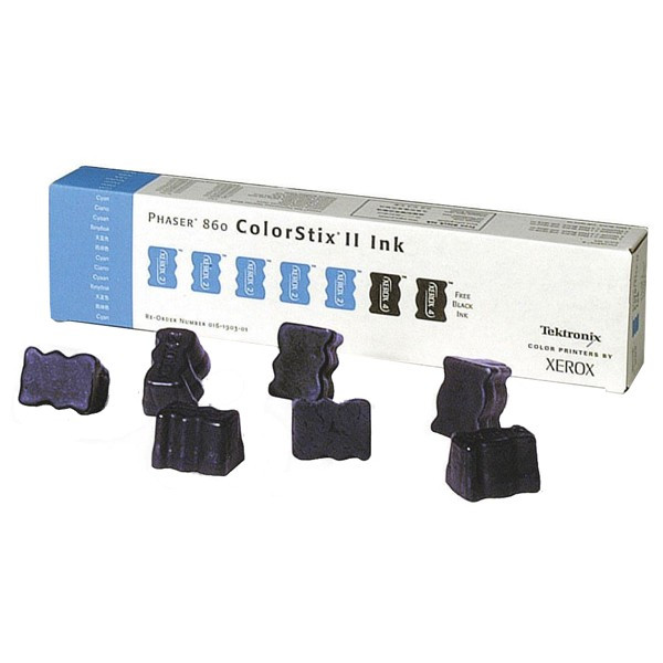 Xerox 16190301 kostki atramentowe: 5 x niebieska + 2 x czarna, oryginalne 016190301 046607 - 1