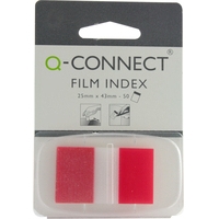 Zakładki uniwersalne czerwony Q-CONNECT 25,4 x 43,7 mm (50 zakładek) KF03633 235093