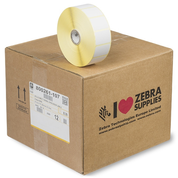 Zebra Etykiety termiczne Zebra Z-Select 2000D Removable / usuwalne (800261-107) 38 x 25 mm, (12 rolek) 800261-107 140096 - 1