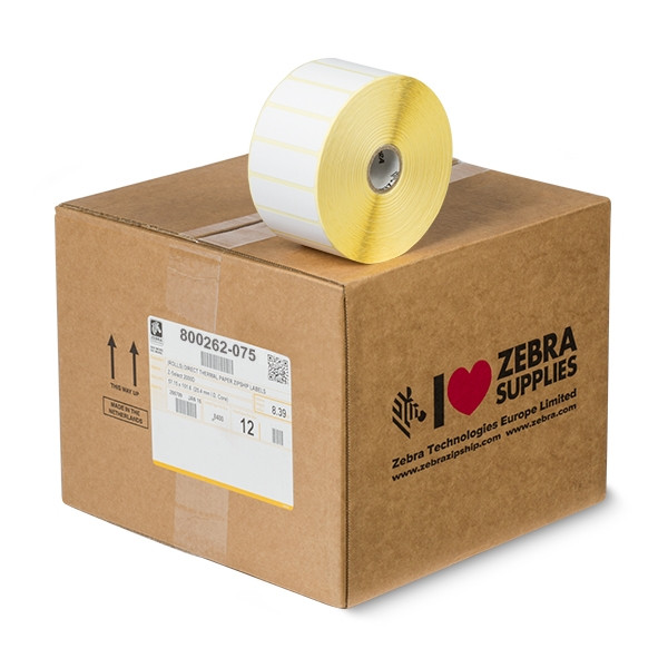 Zebra Etykiety termiczne Zebra Z-Select 2000D label (800262-075) 57 x 19 mm (12 rolek) 800262-075 140014 - 1