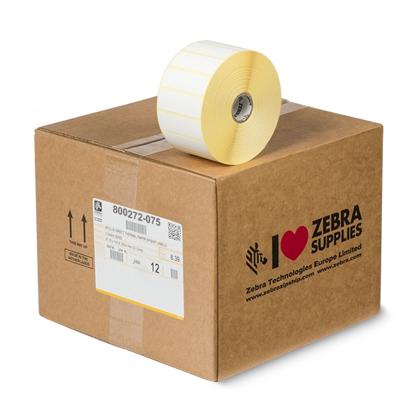 Zebra Etykiety termotransferowe Zebra Z-Select 2000T label (800272-075) 57 x 19 mm, (12 rolek) 800272-075 140058 - 1