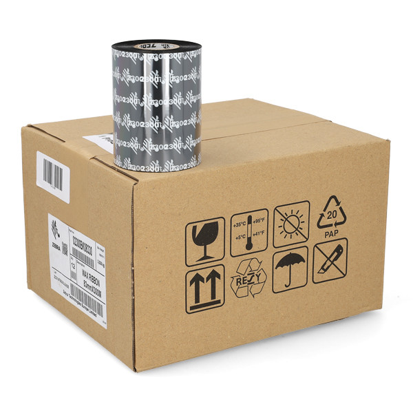 Taśma woskowa Zebra 2300 (02300BK08330) 83 mm x 300 m (12 taśm) 144568 - 1