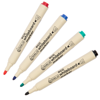 Zestaw 4x marker do tablic EKO (okrągły 1-3 mm), 123drukuj  390592