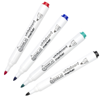 Zestaw 4x marker do tablic suchościeralnych (okrągła końcówka 2,5 mm) 123drukuj