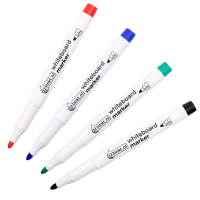 Zestaw 4x marker do tablic suchościeralnych (okrąglą końcówka 1 mm) 123drukuj