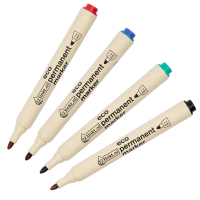 Zestaw 4x marker permanentny EKO (okrągły 1-3 mm), 123drukuj  390601