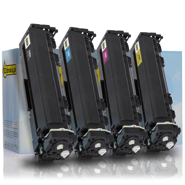 Zestaw promocyjny: Canon 046H BK, C, M, Y czarny + 3 kolory, wersja 123drukuj  130704 - 1