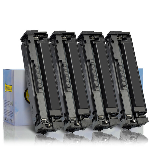 Zestaw promocyjny: Canon 055 BK, C, M, Y czarny + 3 kolory, wersja 123drukuj  130724 - 1