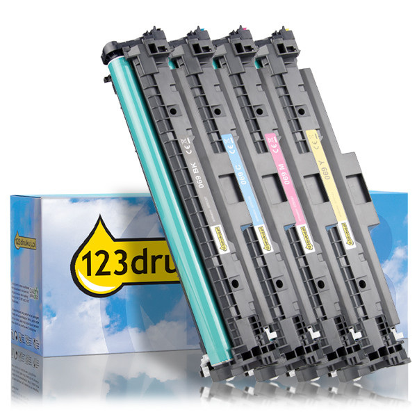 Zestaw promocyjny: Canon 069 BK, C, M, Y czarny + 3 kolory, wersja 123drukuj  130741 - 1