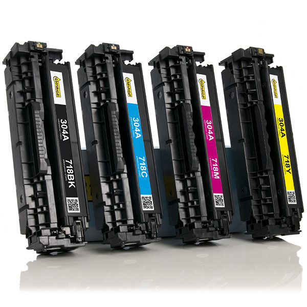 Zestaw promocyjny: Canon 718BK, 718C, 718M, 718Y czarny + 3 kolory, wersja 123drukuj 130086 - 1