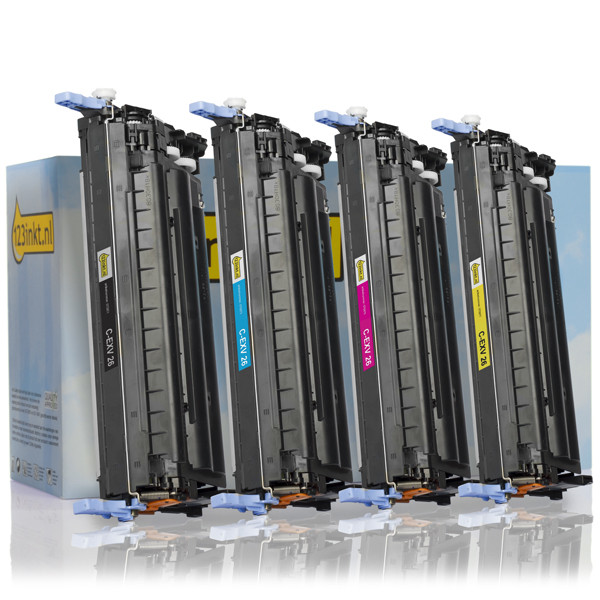 Zestaw promocyjny: Canon C-EXV 26 BK, C, M, Y czarny + 3 kolory, wersja 123drukuj  130700 - 1