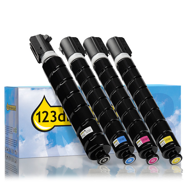 Zestaw promocyjny: Canon C-EXV 65 BK, C, M, Y czarny + 3 kolory, wersja 123drukuj  131985 - 1
