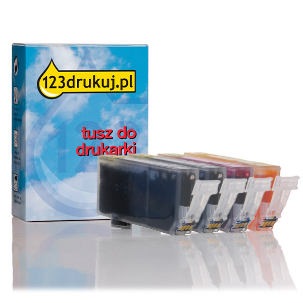 Zestaw promocyjny: Canon CLI-526 czarny + 3 kolory, wersja 123drukuj 4540B017C 132081 - 1
